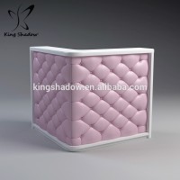 Beauty salon furniture pink reception desk