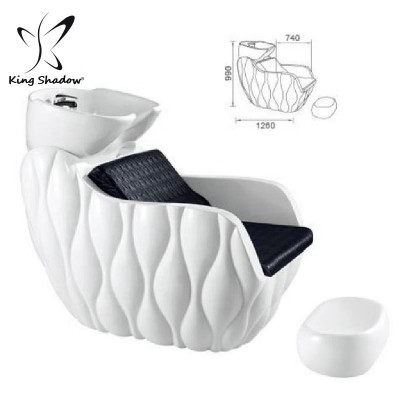 Unique hair washing station barber chairs salon furniture backwash basin shampoo chairs unit