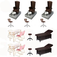 Kingshadow nail table pedicure foot spa massage chairs equipment for beauty salon shop